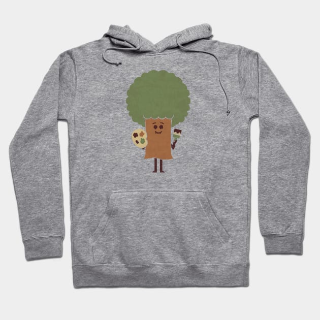 Happy Tree Hoodie by HandsOffMyDinosaur